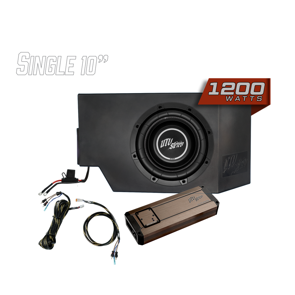 Can-Am® Defender 1200W Single Driver Side 10" Subwoofer Kit | UTVS-DEF-SUB-1200-