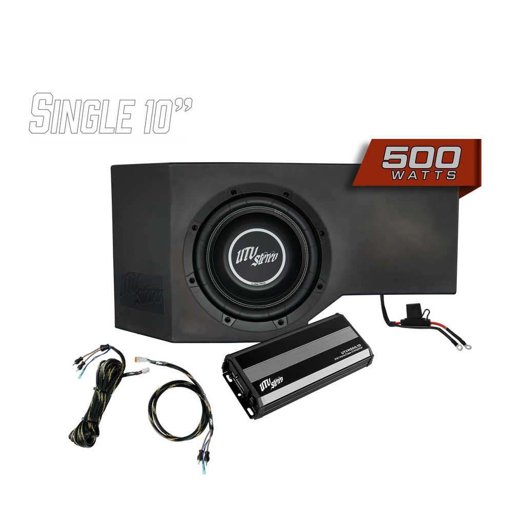 Can-Am® Defender 500W Single Passenger Side 10" Subwoofer Kit | UTVS-DEF-SUB-500