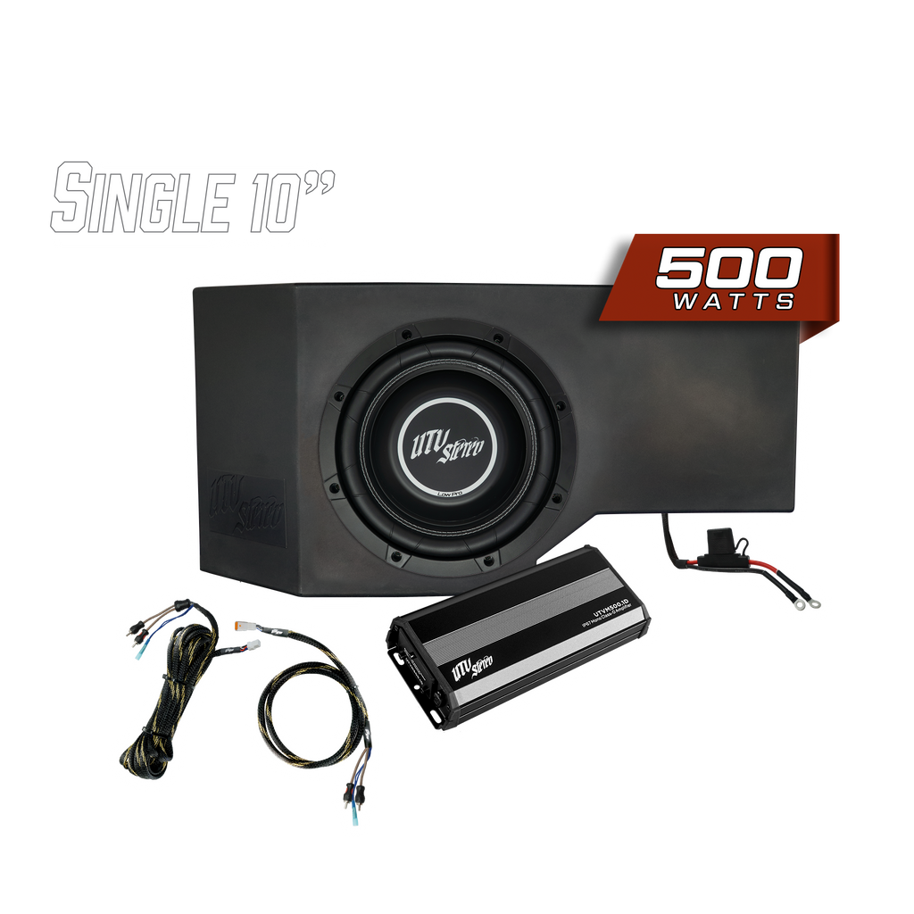 Can-Am® Defender 500W Single Passenger Side 10" Subwoofer Kit | UTVS-DEF-SUB-500