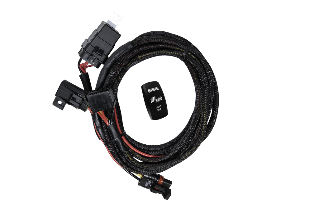 RZR® Pro Series High Current Harness + Rocker Switch & Pulse Bar Plug | UTVS-PRO