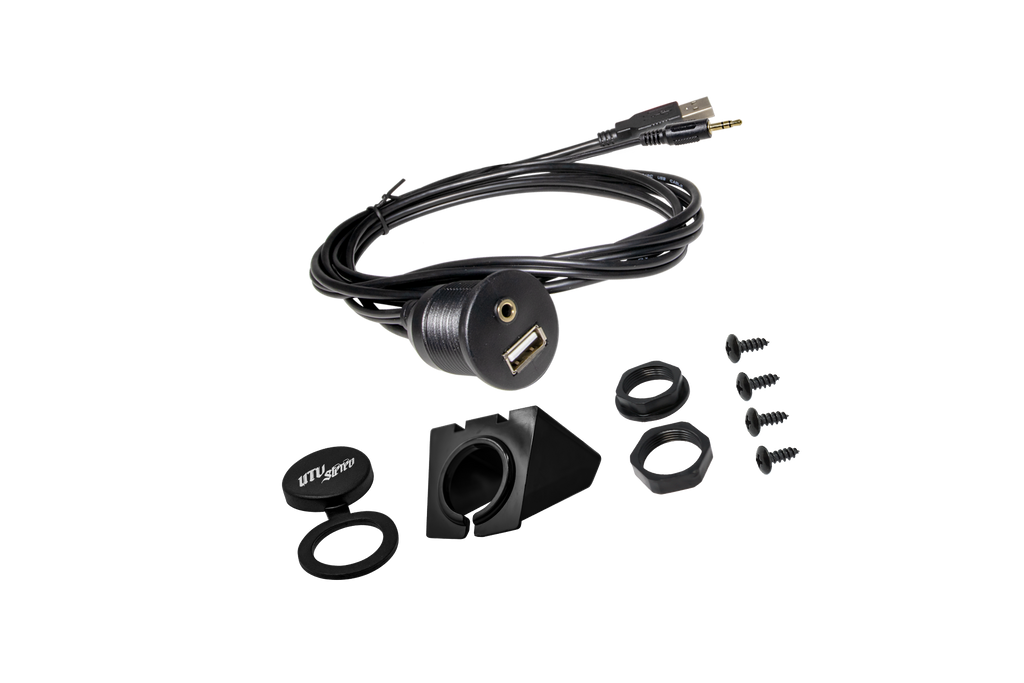 USB & Auxiliary Flush Mount Adapter for Source Units | UTVS-USB/AUX-FLMT