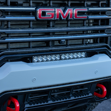 Load image into Gallery viewer, '20-23 GMC 2500/3500 SDHQ Built 20" OEM Bumper LED Light Bar Mount