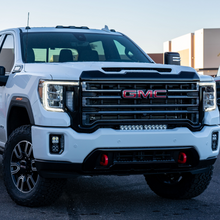 Load image into Gallery viewer, '20-23 GMC 2500/3500 SDHQ Built 20" OEM Bumper LED Light Bar Mount