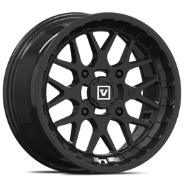 V03 14X7 +25MM 4X110 GLOSS BLACK