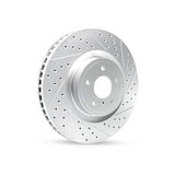 R1 22-23 Genesis G70 Front Left Drilled & Slotted Geo-Carbon Rotor