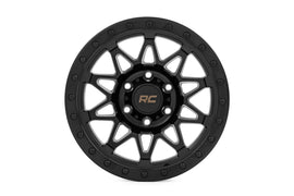 Rough Country 78 Series Wheel | Simulated Beadlock | Black | 18x9 | 6x135 | 0mm