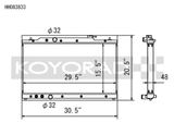 Koyo 2022 Honda Civic 1.5L Turbo (MT and CVT) / 2023 Acura Integra All Aluminum Radiator