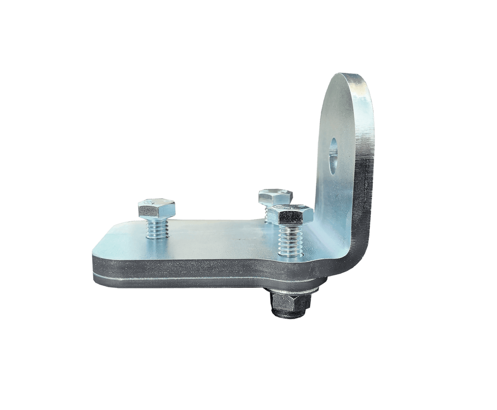 WHIP L BRACKET MOUNT WITH 3 HOLES - BLACK POWDER COATING