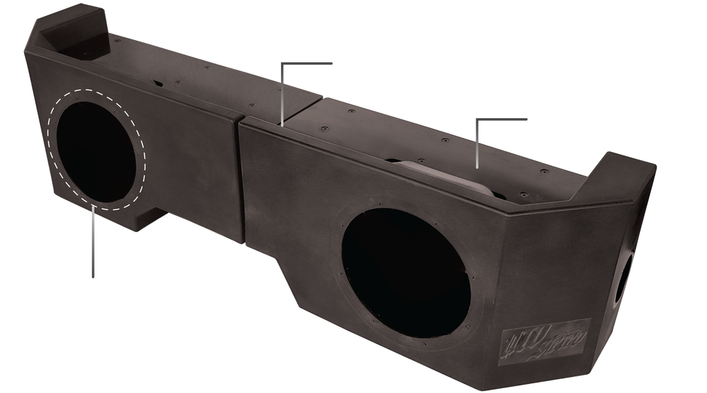 Can-Am® Defender 2400W Dual 10"Subwoofer Kit | UTVS-DEF-SUB-2400-2
