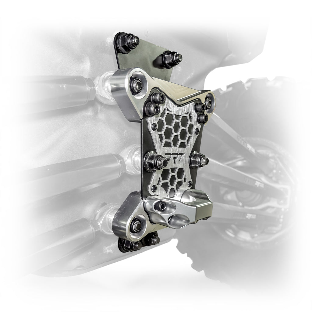 DRT Motorsports Can Am Maverick X3 2017+ Billet Aluminum 3 PC Radius Rod Plate Kit - Image 3