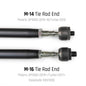 DRT Motorsports HD Billet Aluminum Tie Rod Kit, (M14 Rack),  Polaris XP1000/4