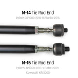 DRT Motorsports HD Billet Aluminum Tie Rod Kit, (M14 Rack),  Polaris XP1000/4