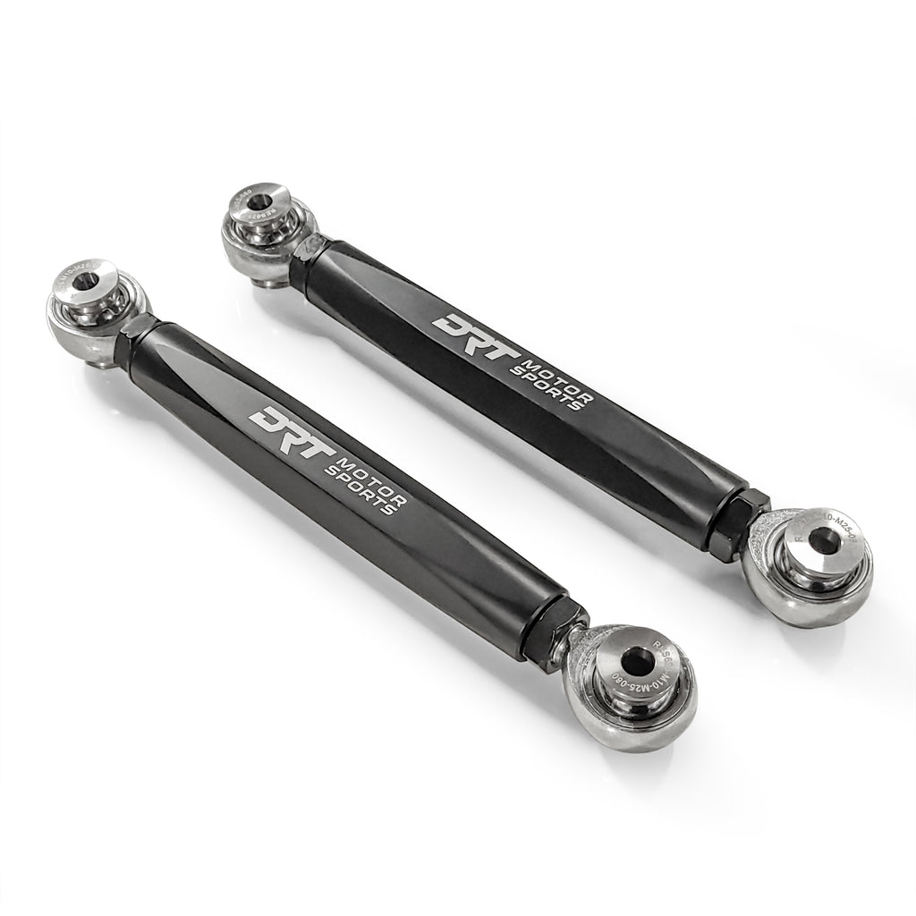 DRT Motorsports Polaris Pro XP Billet Aluminum Hex Bar Adjustable Sway Bar Link Kit, Rear (M10)