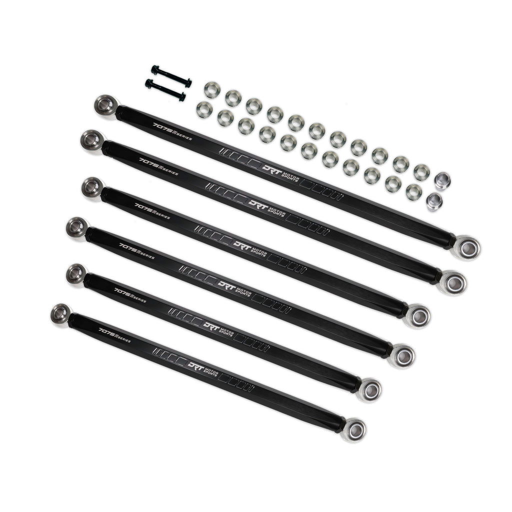 DRT Motorsports Can Am Maverick R 7075 XD Hex Bar Radius Rod Set, Black - Image 2