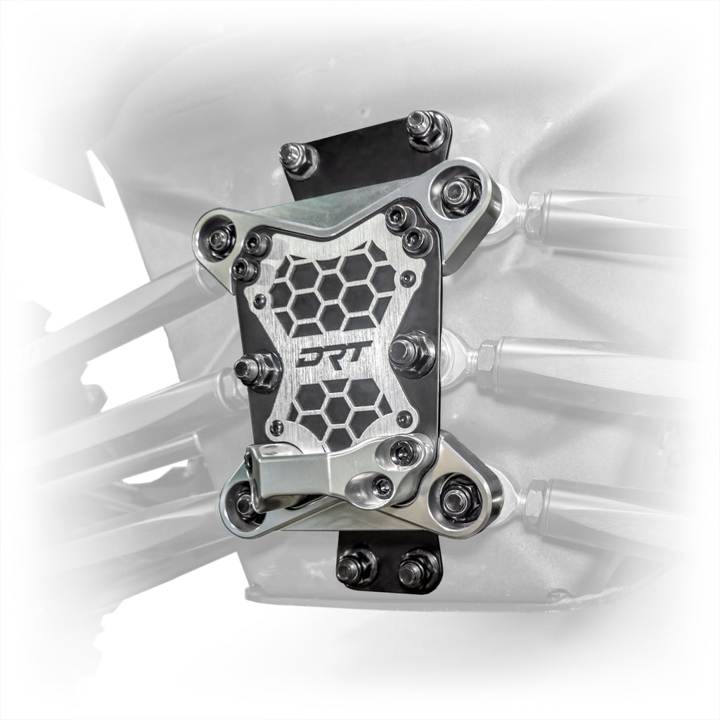 DRT Motorsports Can Am Maverick X3 2017+ Billet Aluminum 3 PC Radius Rod Plate Kit