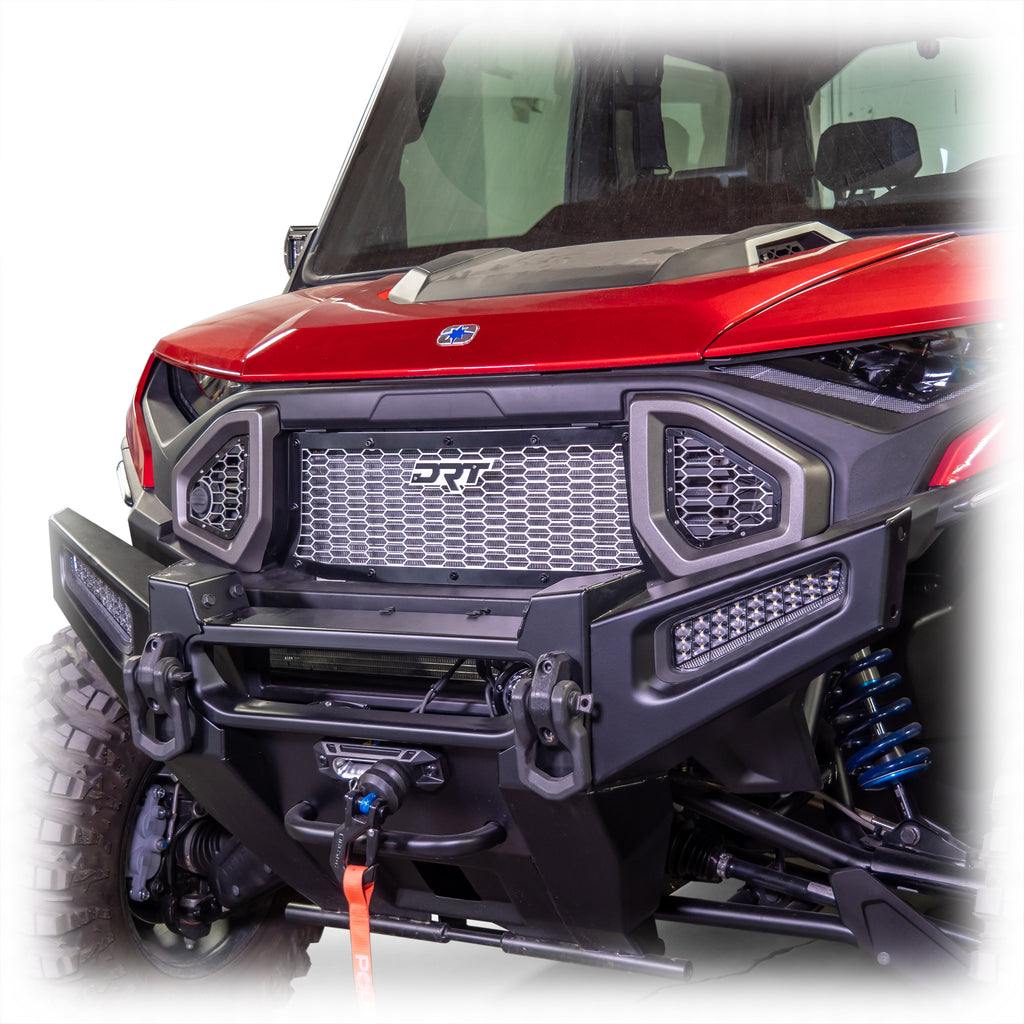DRT Motorsports Polaris Ranger XD 1500 2024+ Front Grill Kit (3pc), Black - Image 5