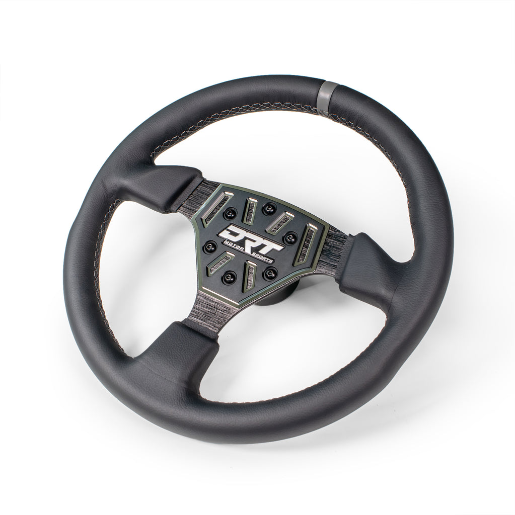 DRT Motorsports 330mm Round Steering Wheel - Leather - Image 3