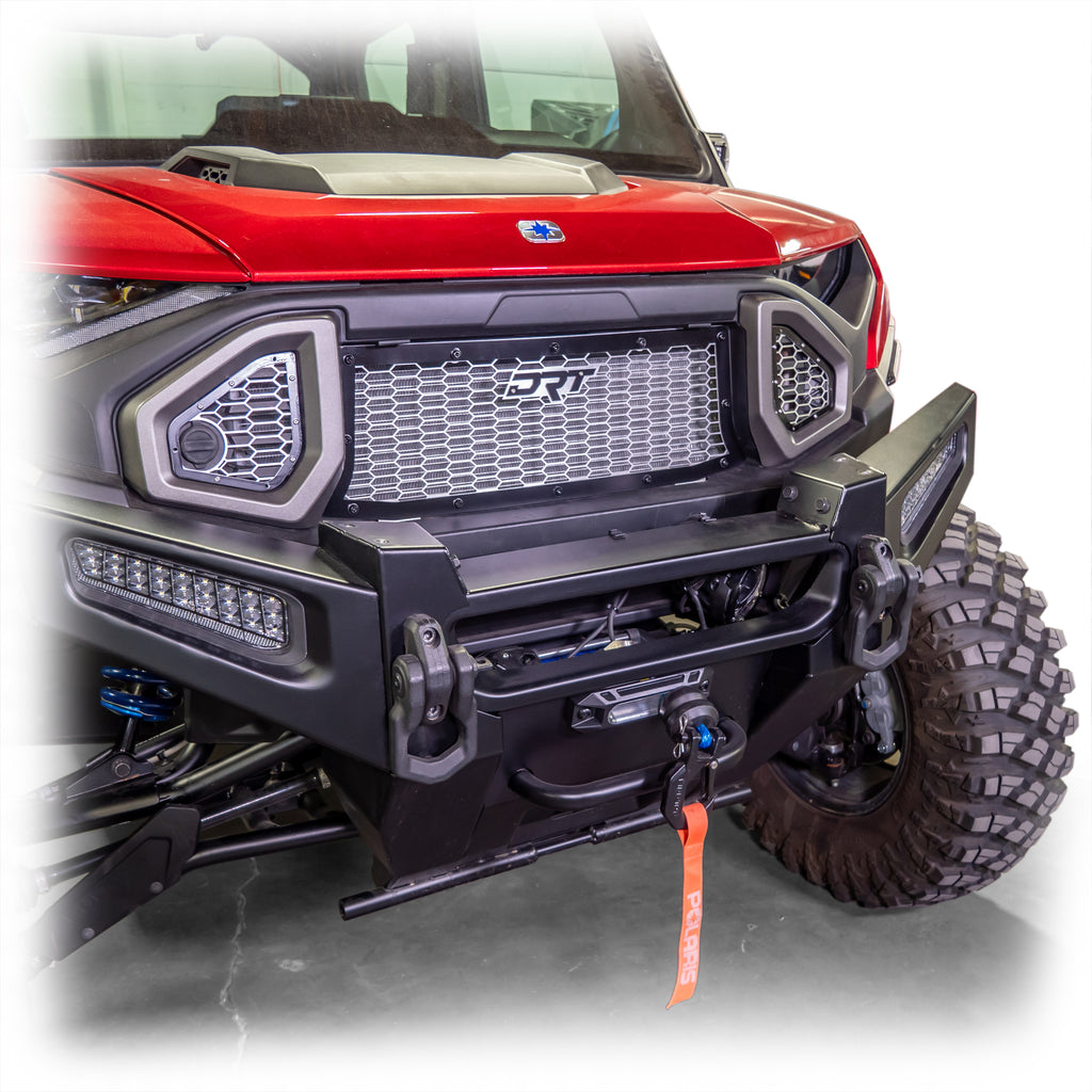DRT Motorsports Polaris Ranger XD 1500 2024+ Front Grill Kit (3pc), Black - Image 3