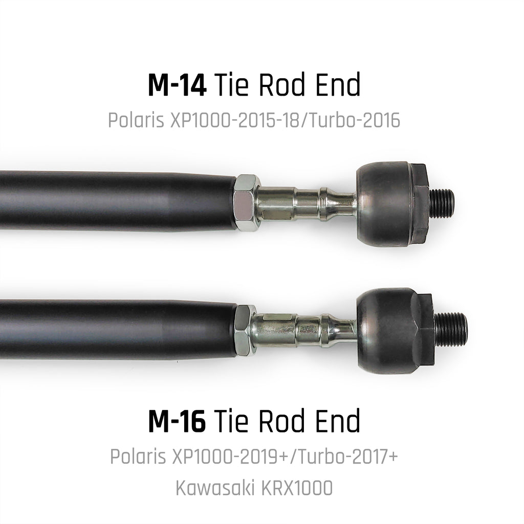 DRT Motorsports HD Billet Aluminum Tie Rod Kit, (M16 Rack),  Polaris '19+ XP1000/4, '17+ XP Turbo/4