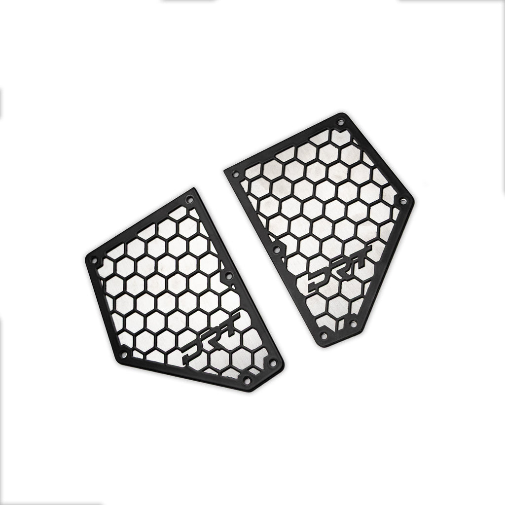DRT Motorsports Polaris OEM Mirror Mesh Set (Black/Raw) - Image 2