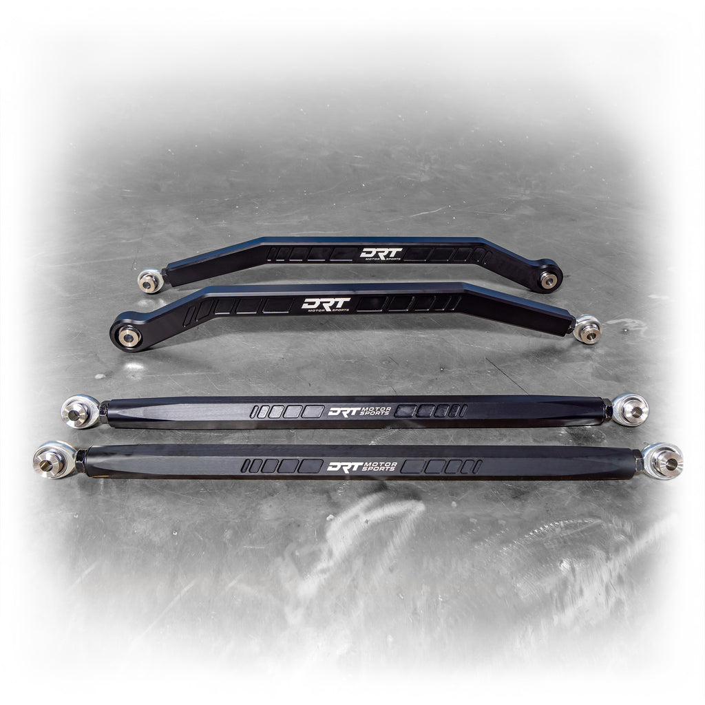 DRT Motorsports Polaris 2020+ Pro XP/4 (64")Billet Aluminum High Clearance Radius Rod Set, Black - Image 4