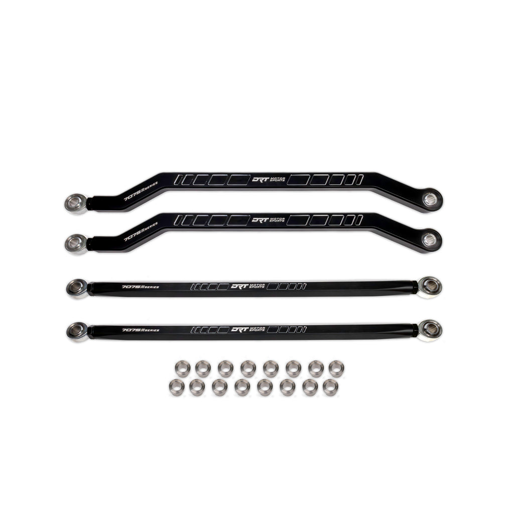 DRT Motorsports Pro R / Turbo R Billet Aluminum 7075 XD High Clearance Radius Rod Set, Black