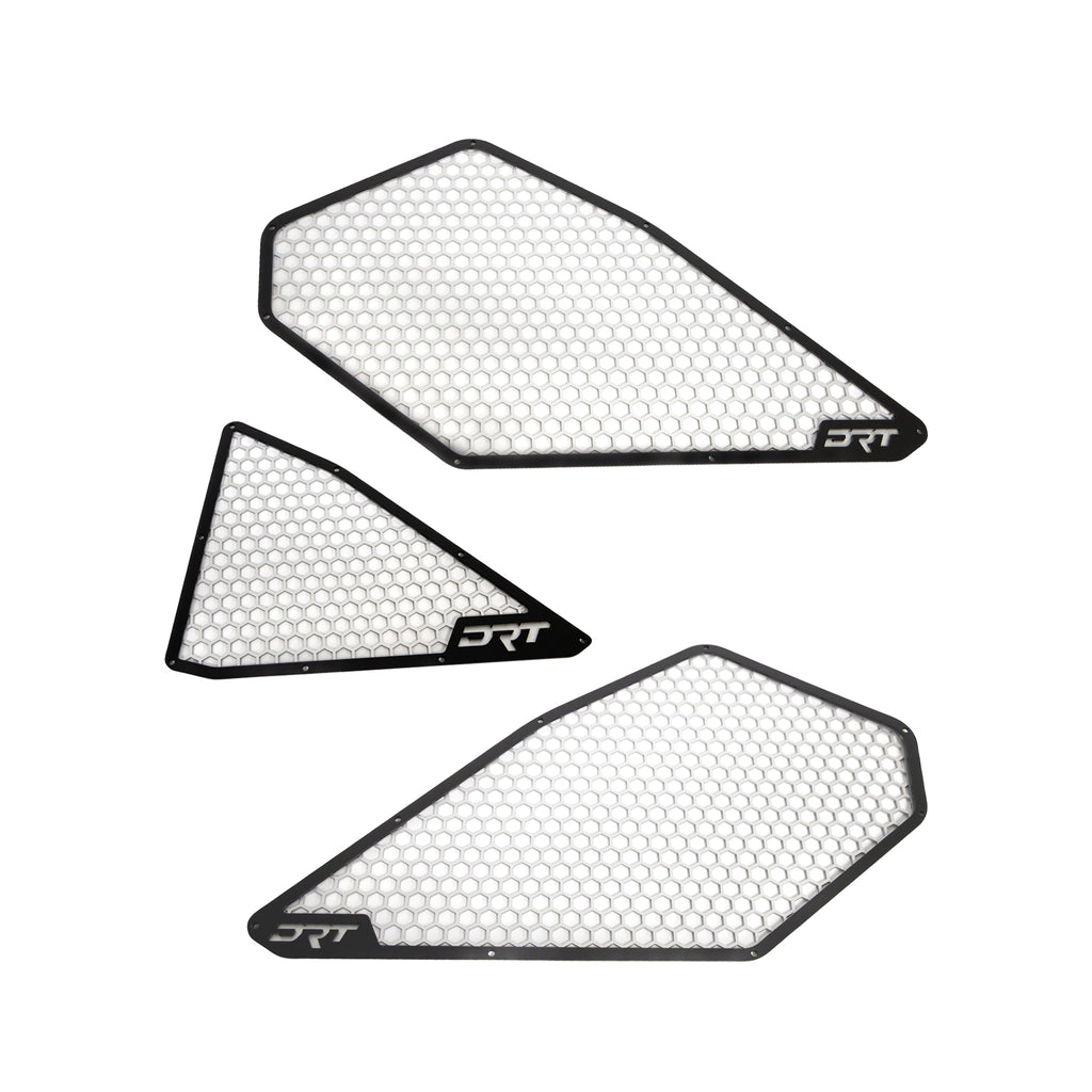 DRT Motorsports Kawasaki Teryx H2 Air Intake Vents Mesh Set (Black/Raw)