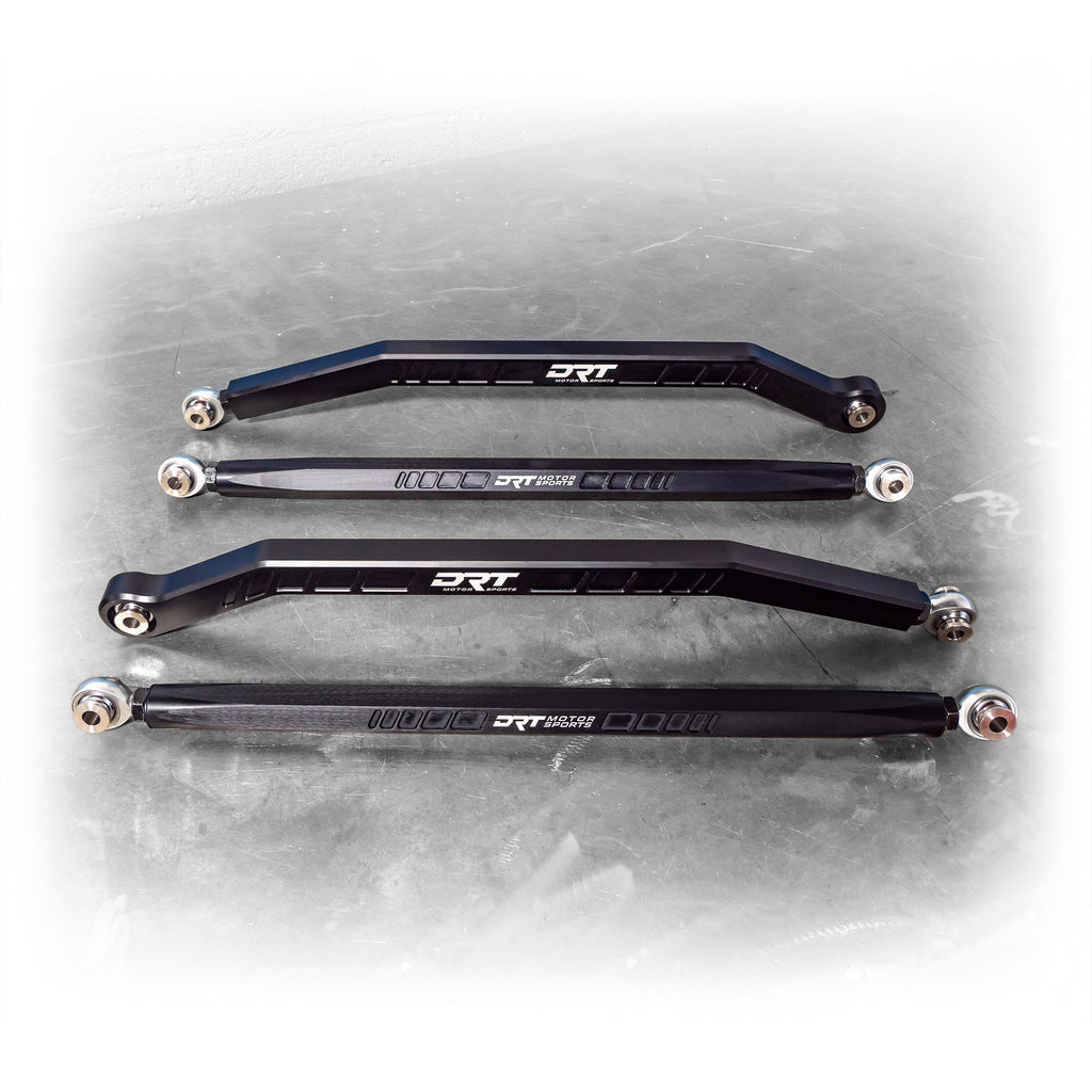 DRT Motorsports Polaris 2020+ Pro XP/4 (64")Billet Aluminum High Clearance Radius Rod Set, Black - Image 2