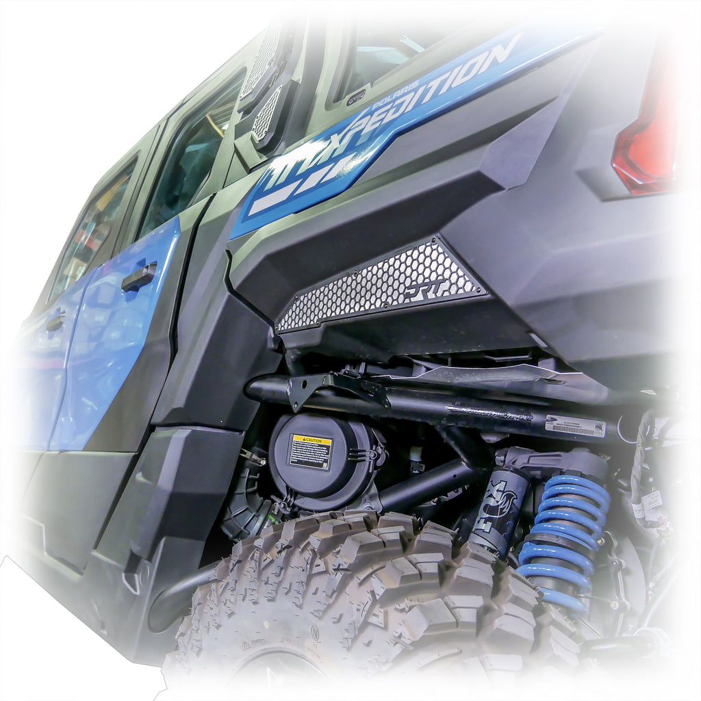DRT Motorsports Polaris XPEDITION Rear Fender Mesh Set (Black/Raw) - Image 4