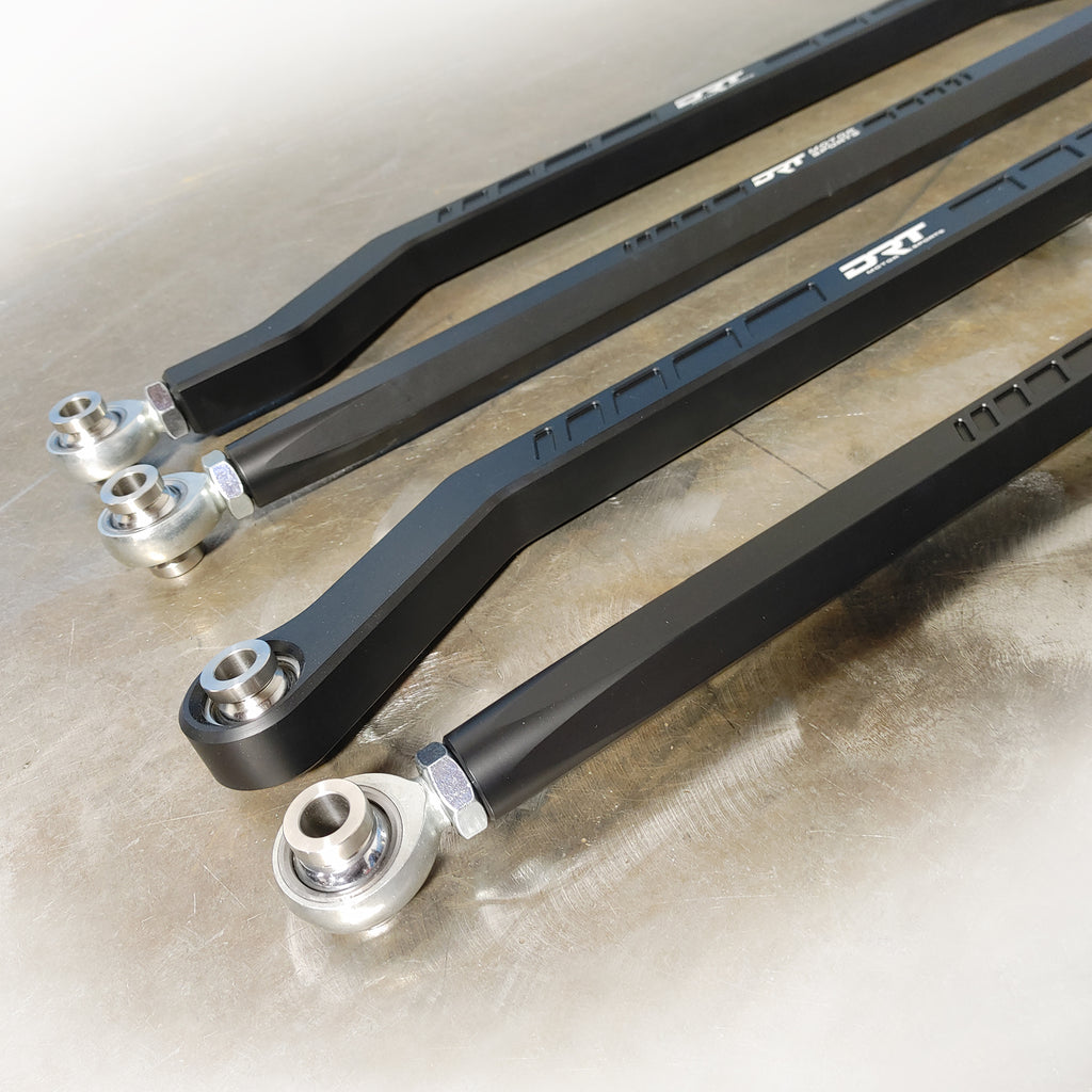 DRT Motorsports Pro R / Turbo R Billet Aluminum High Clearance Radius Rod Set, Black - Image 2