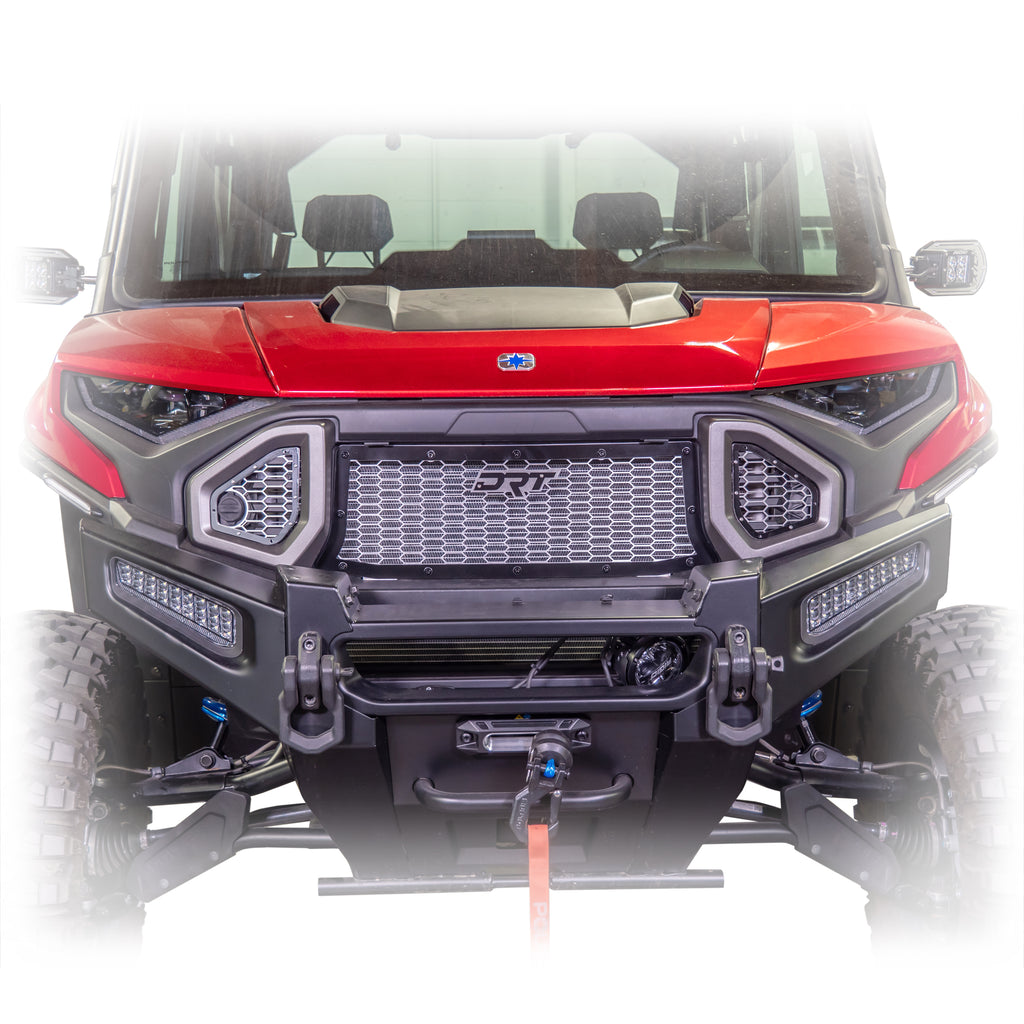 DRT Motorsports Polaris Ranger XD 1500 2024+ Front Grill Kit (3pc), Black - Image 2