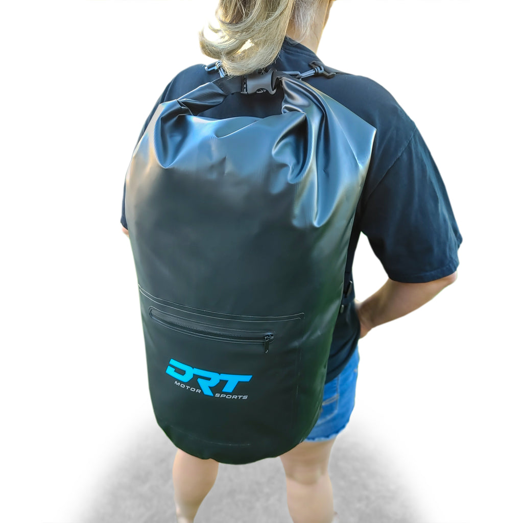 DRT Motorsports Waterproof Dry Bag - 30 Liter Dual Strap, Zipper pouch - Image 10