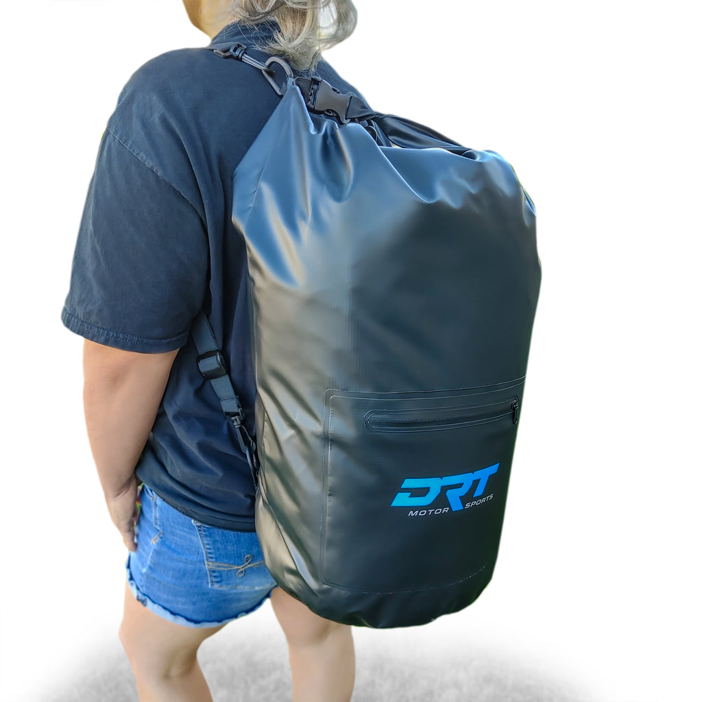 DRT Motorsports Waterproof Dry Bag - 30 Liter Dual Strap, Zipper pouch - Image 11