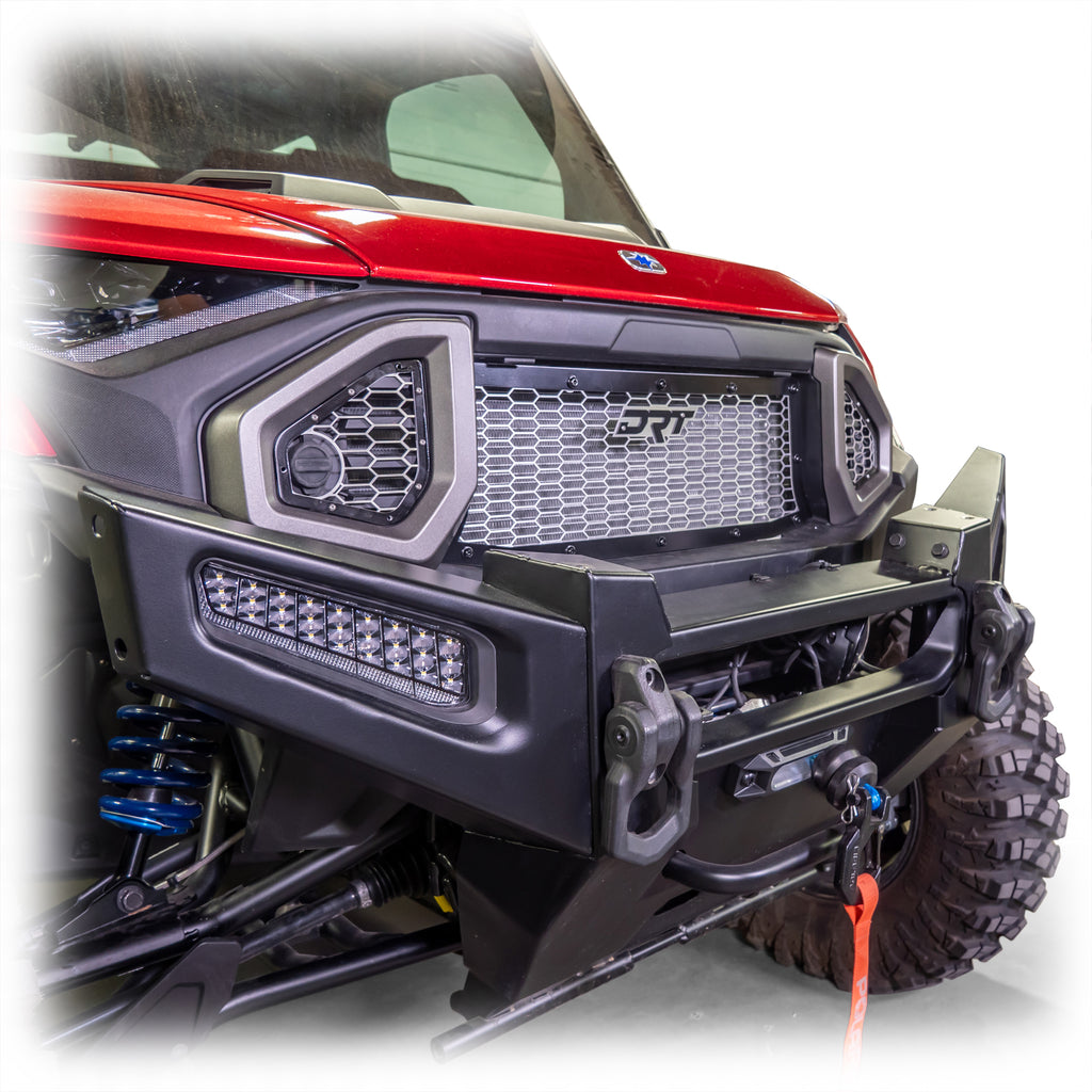 DRT Motorsports Polaris Ranger XD 1500 2024+ Front Grill Kit (3pc), Black - Image 4