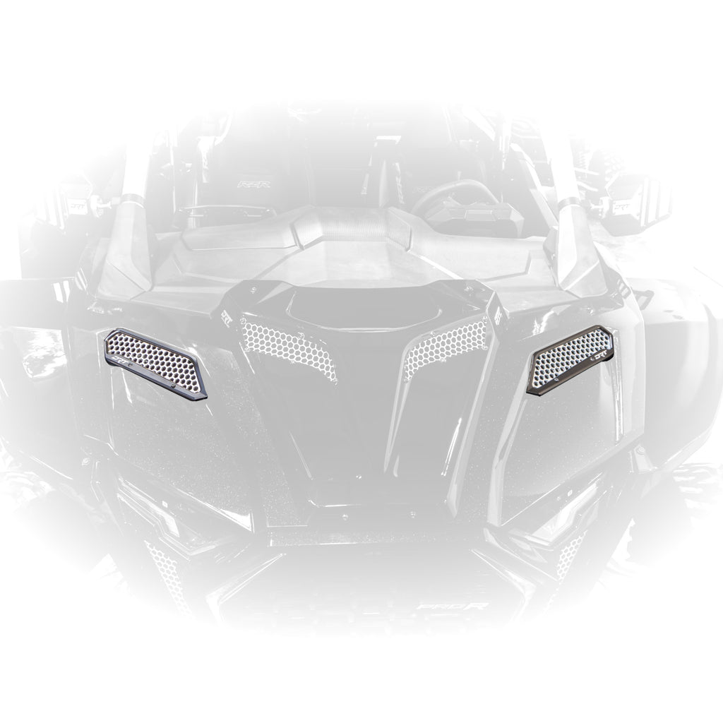 DRT Motorsports Polaris 2025+ RZR Pro XP/Pro S /Pro R Billet Aluminum Front Fender Intake Mesh Kit - Black - Image 2