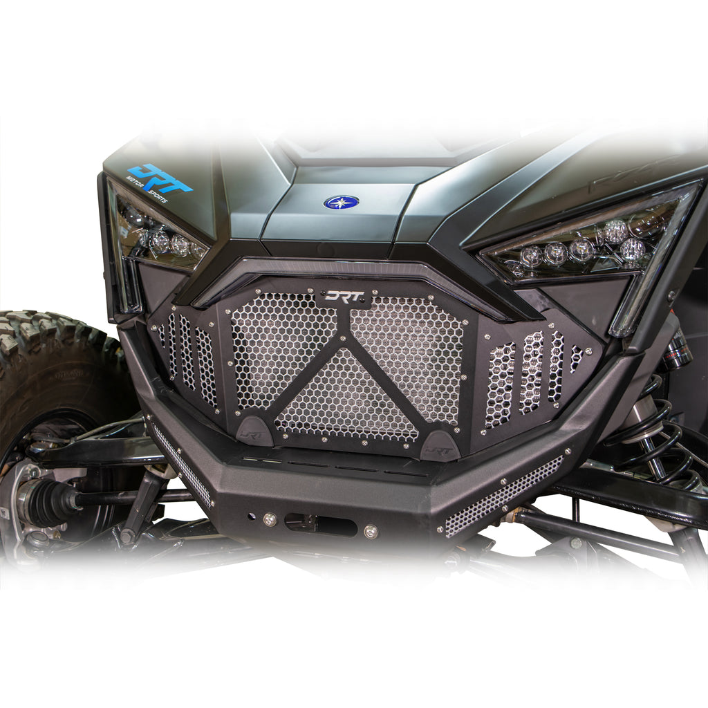 DRT Motorsports Polaris Pro R / Turbo R 2022-2024 Aluminum Front Grill - Black - Image 3