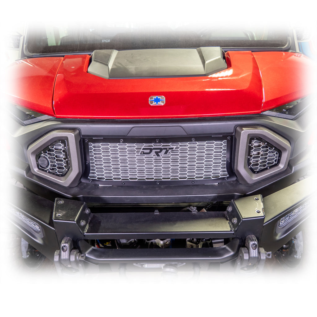 DRT Motorsports Polaris Ranger XD 1500 2024+ Front Grill Kit (3pc), Black - Image 6
