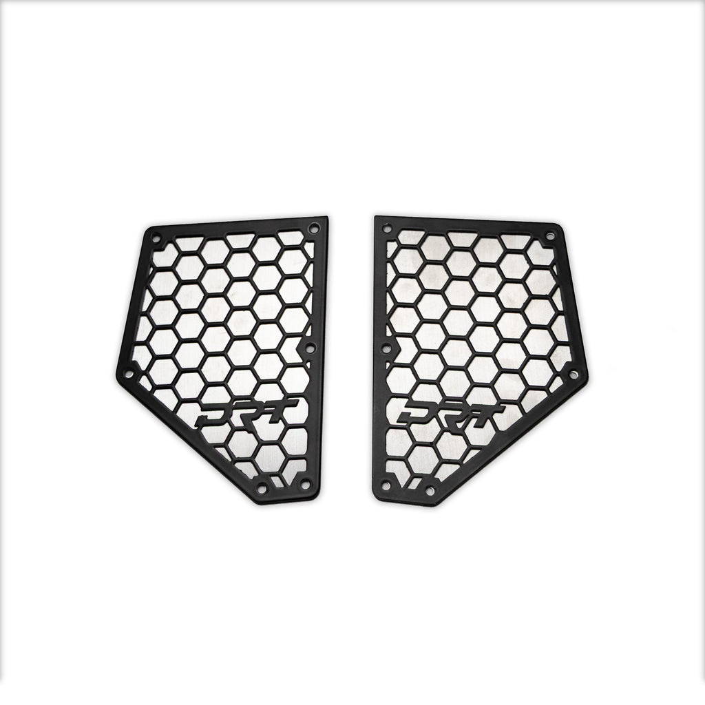 DRT Motorsports Polaris OEM Mirror Mesh Set (Black/Raw)