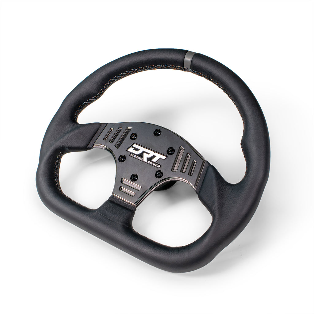 DRT Motorsports 330mm D-Shape Steering Wheel - Leather - Image 3