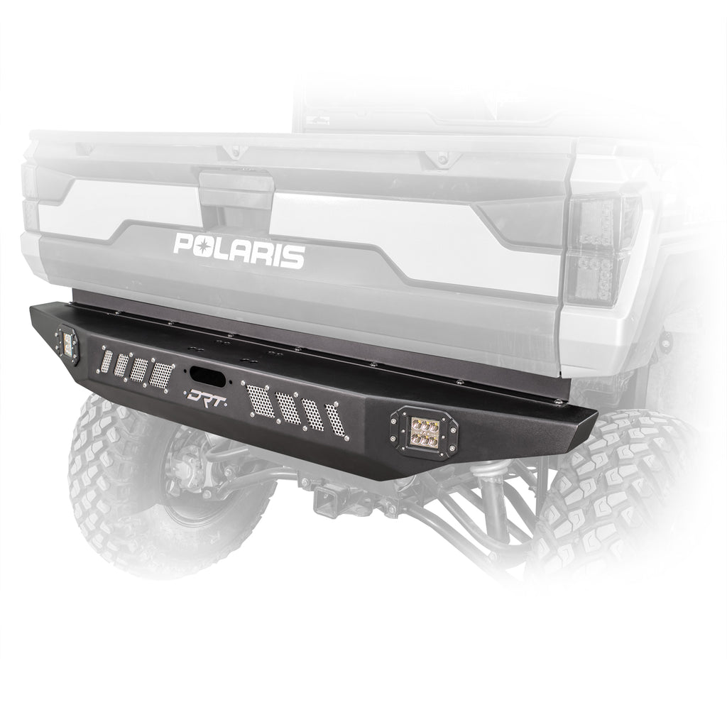 DRT Polaris 2019-2024 Ranger XP 1000 All Models Rear Winch Bumper W/ LED - Image 2