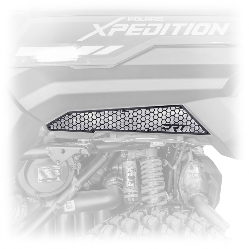DRT Motorsports Polaris XPEDITION Rear Fender Mesh Set (Black/Raw) - Image 2