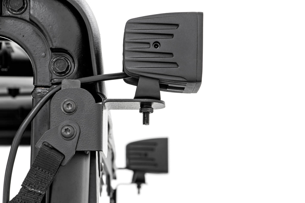 LED Light Kit | Rear Mount | 2" Black Pair | Flood | Polaris Ranger XP 1000 
