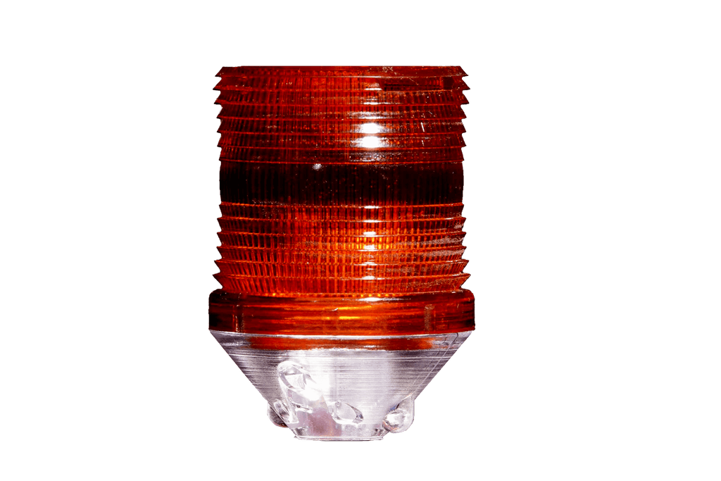 2 PIECE LAMP SHIELD - CLEAR BASE - AMBER TOP