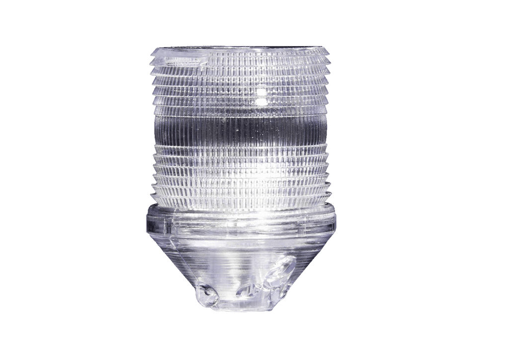 2 PIECE LAMP SHIELD - CLEAR BASE - GREEN TOP