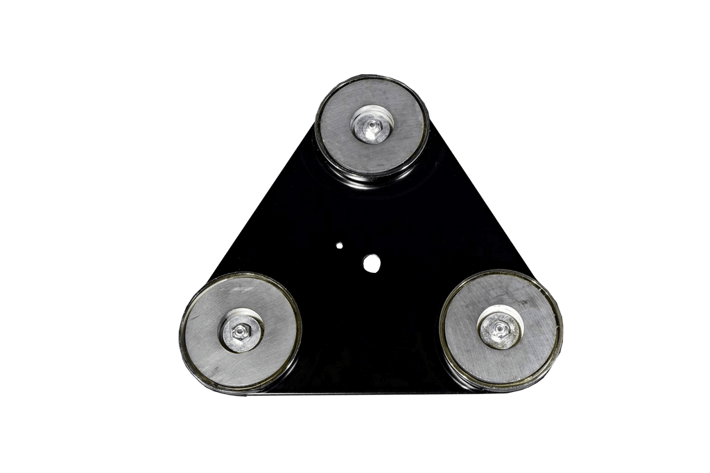 MAGNETIC MOUNT - TRIANGLE W/THREE 5" MAGNETS. MAY REQUIRE WHIP BASE MODIFICATION.