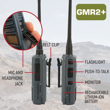 Load image into Gallery viewer, 2 Pack - Rugged GMR2 PLUS - GMRS and FRS Two Way Handheld Radios - Safety Yellow