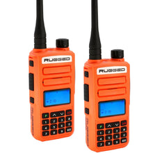 Load image into Gallery viewer, 2 Pack - Rugged GMR2 PLUS - GMRS and FRS Two Way Handheld Radios - Safety Orange
