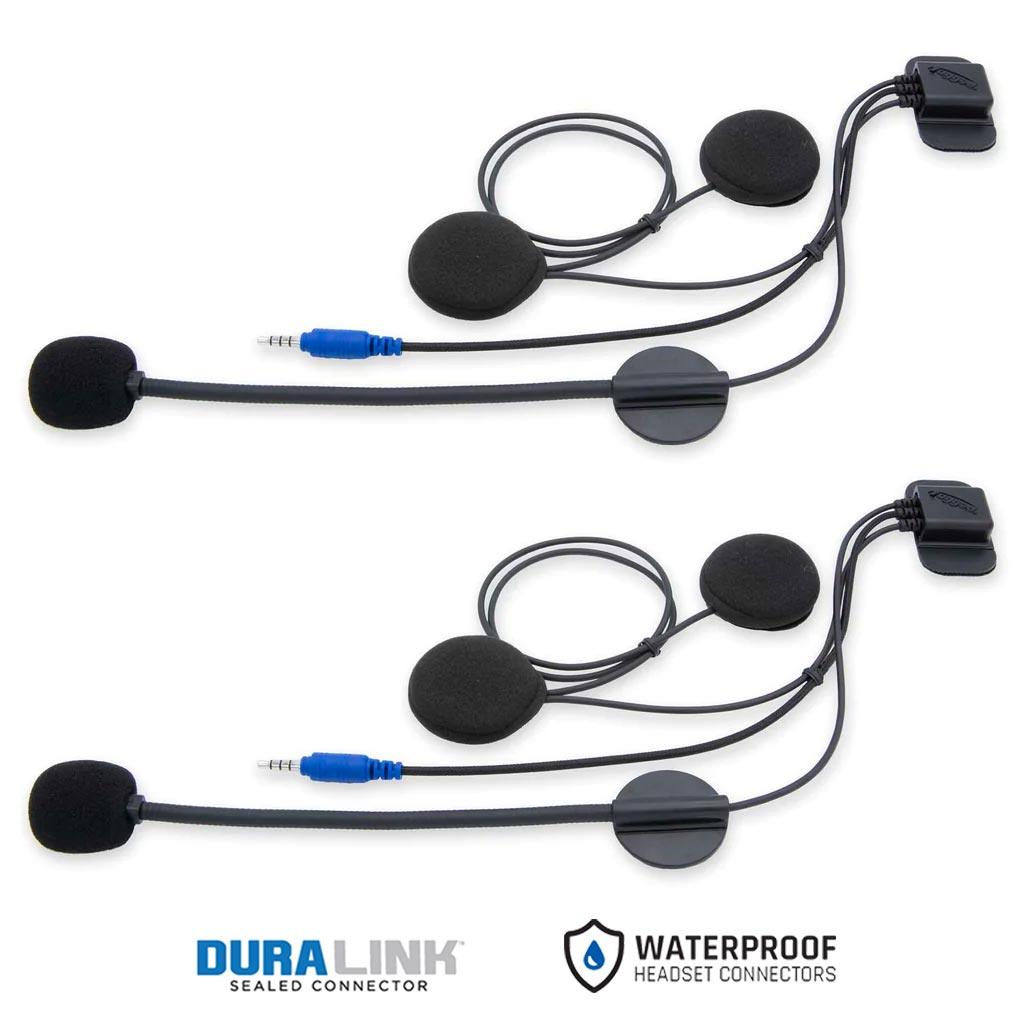 2 Person - RRP696 Gen1 Bluetooth Intercom with Super Sport Cables and Helmet Kits