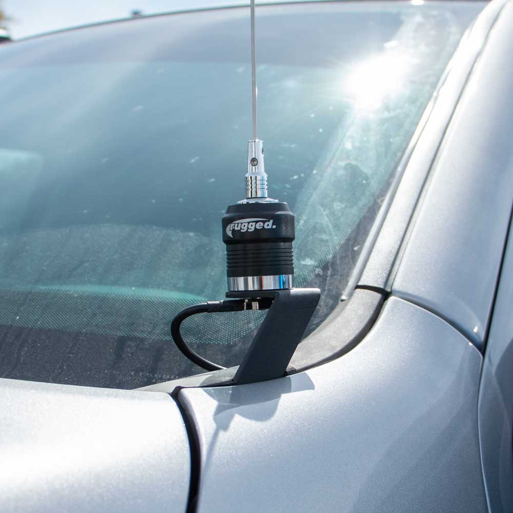 A-Pillar Antenna Mount Ford F-Series Chevy GMC Silverado Dodge Ram - Driver Side