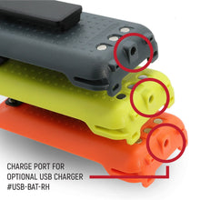 Load image into Gallery viewer, GMR2 Replacement Battery with 12v Charge Port and Belt Clip - Safety Yellow